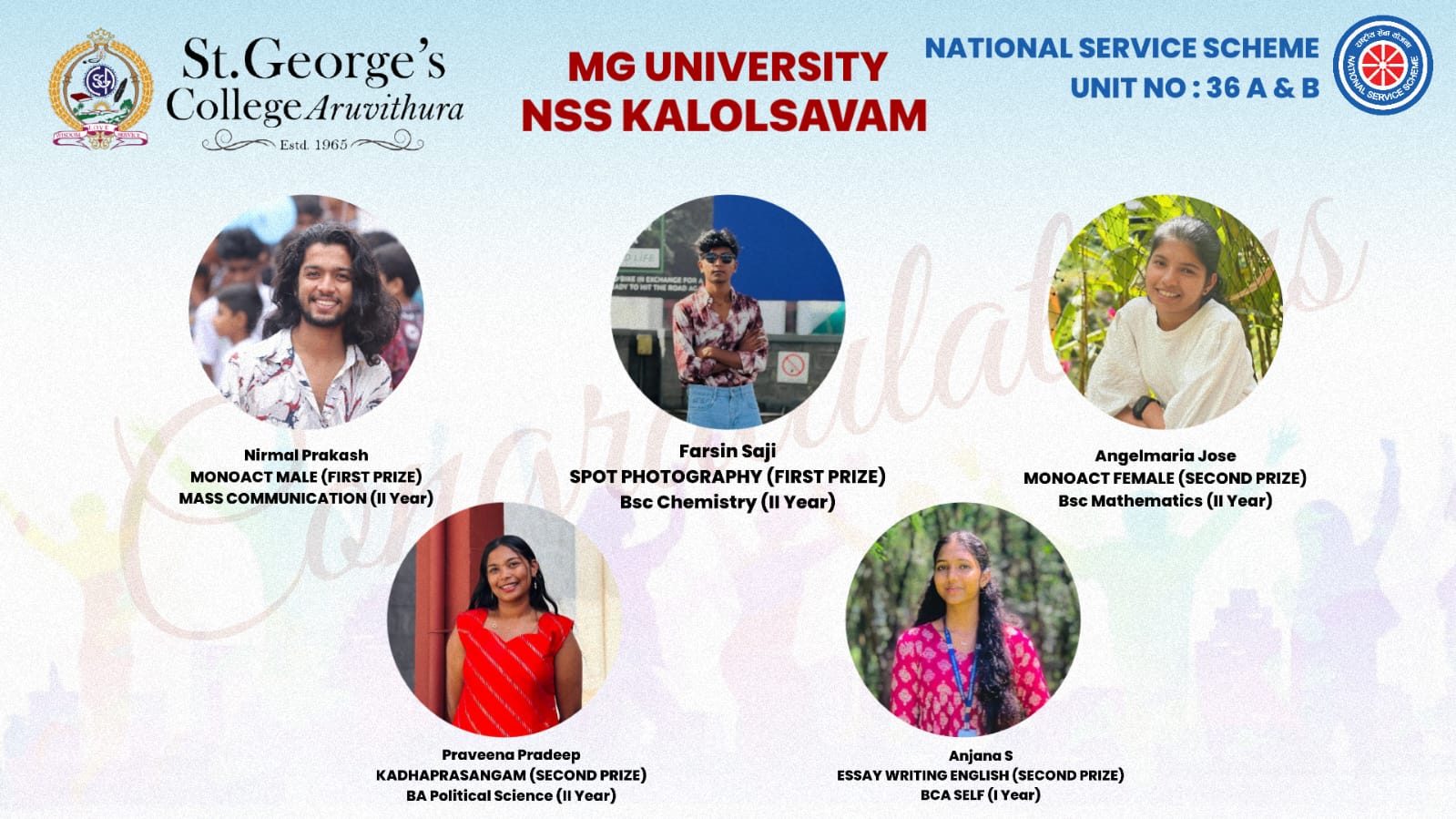 MGU NSS kalolsavam Winners